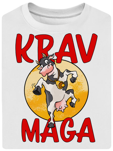 Krav Maga unisex tričko oversized White