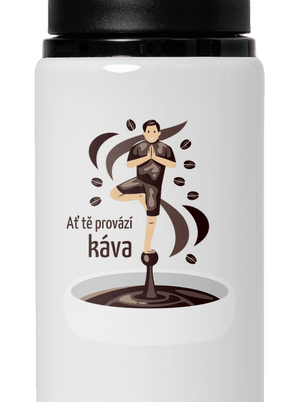Káva provází lahev na vodu White