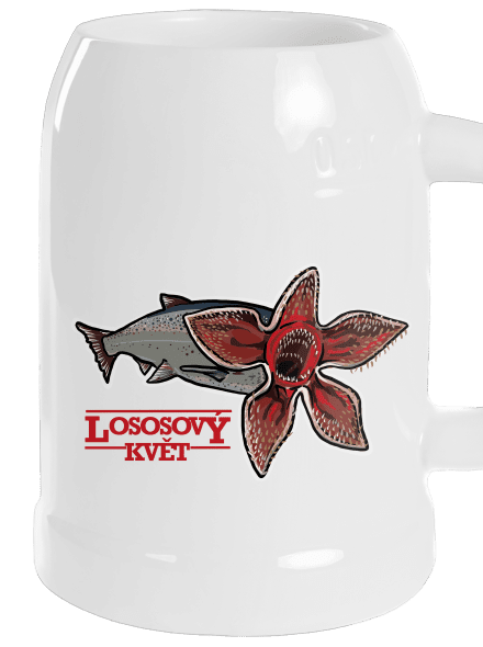 Lososový květ půllitr White