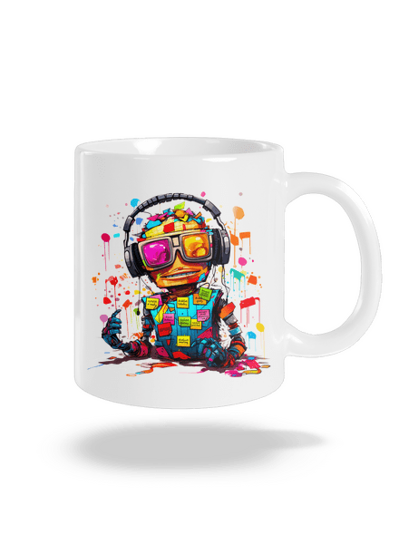 Workaholic robot klasický hrnek White