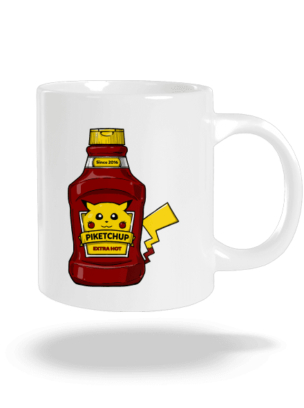 Piketchup velký hrnek White