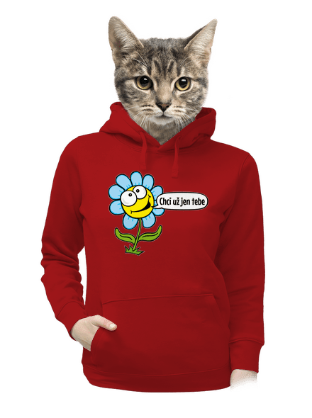 Chci už jen tebe dámská mikina klokanka Red Mal