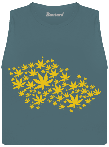 Ganja country dámské tílko volné Heather Deep Teal