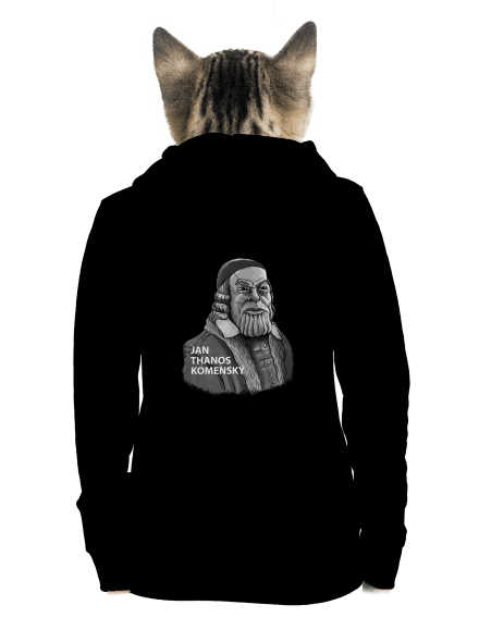 Jan Thanos Komenský dámská mikina na zip Black