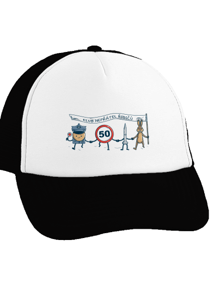 Nepřátelé řidičů kšiltovka truckerka Black cap