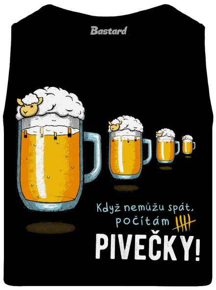 Pivečka pánské tílko Black