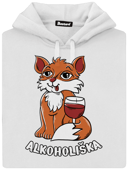 Vínová Alkoholiška dámská mikina klokanka White