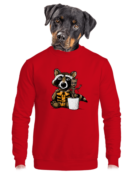Strážci galaxie unisex mikina bez kapuce Red