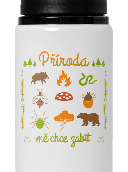 Příroda mě chce zabít lahev na vodu White