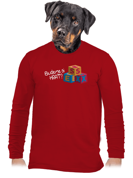 Budeme si hrát pánské dlouhý rukáv Red