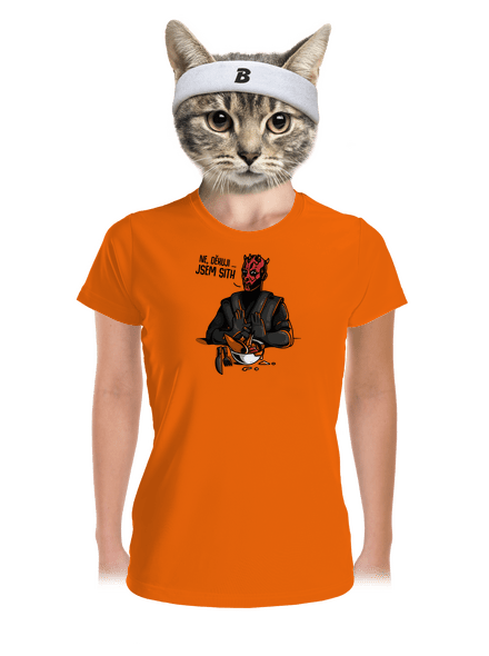 Jsem sith dámské sportovní tričko Neon Orange