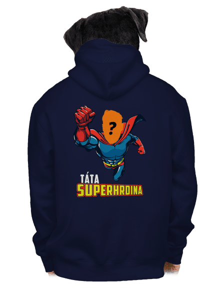 Táta superhrdina pánská mikina na zip Navy