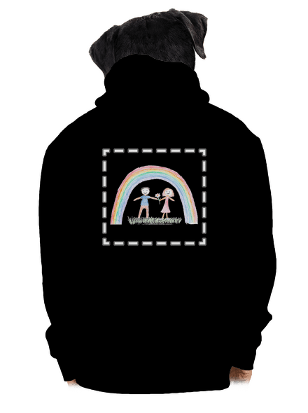 Dětské kresby - nahraj vlastní pánská mikina na zip Black