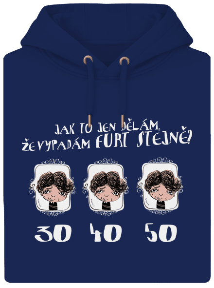 Vypadám furt stejně unisex mikina premium Navy