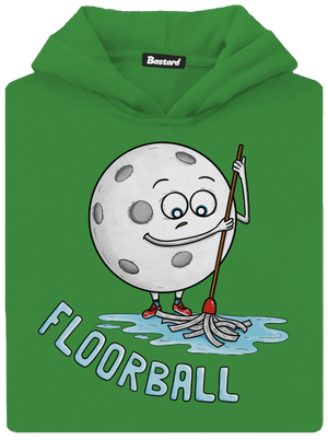 Floorball dětská mikina klokanka Kelly Green AWD