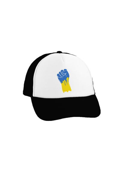 Ukrajina - Ruka kšiltovka truckerka Black cap