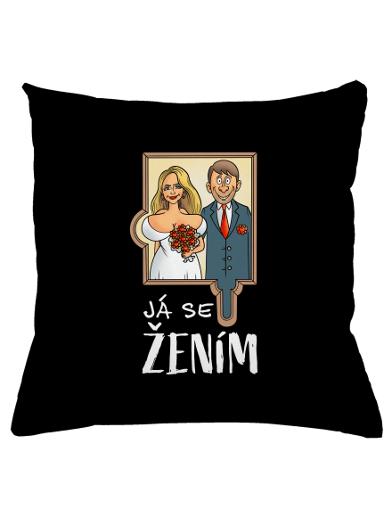 Já se žením/vdávám polštář Black