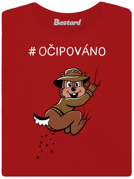 Očipováno dámské tričko s lemem Red Mal
