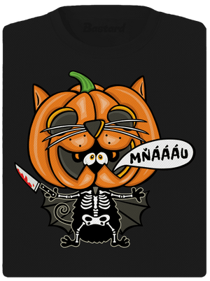 Halloweenská kočička dámské sportovní tričko Black
