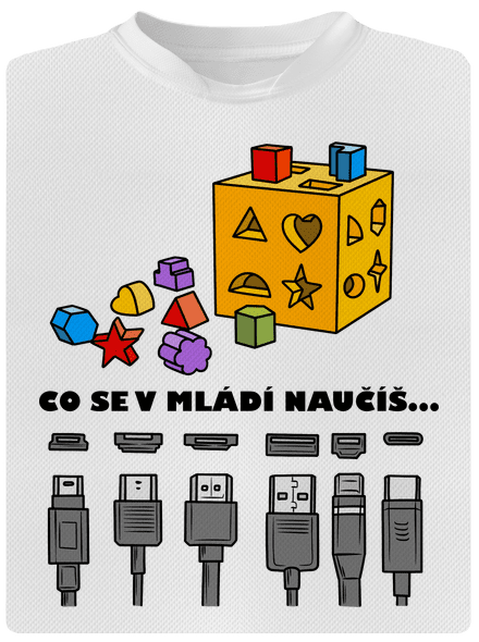 Co se v mládí naučíš pánské sportovní tričko White