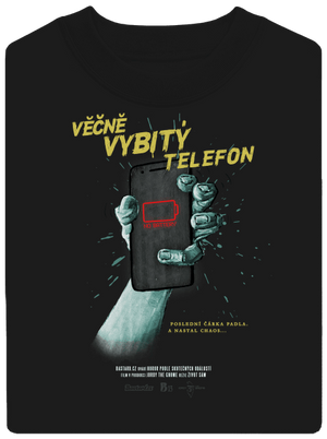 B13: Vybitý telefon unisex mikina bez kapuce Black