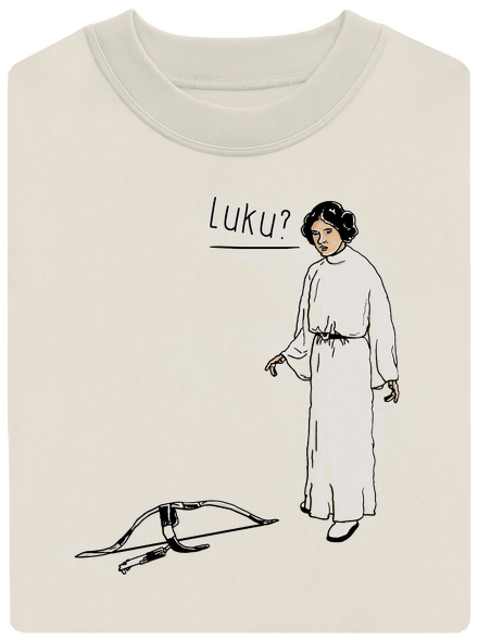 Luke a Leia unisex mikina bez kapuce Off White