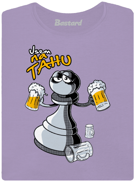 Na tahu dámské tričko s lemem Lavender