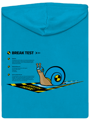 Snail test dámská mikina na zip Blue Atol