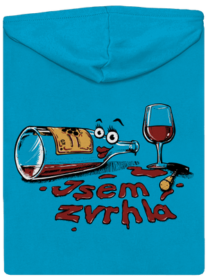Zvrhlá dámská mikina na zip Blue Atol