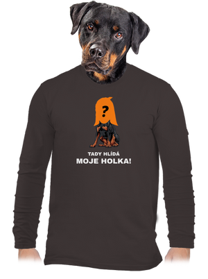 Tady hlídám já pánské dlouhý rukáv Bear Brown