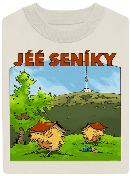 Jeseníky unisex mikina bez kapuce Off White