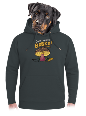 Babka a hříbeček unisex mikina premium Charcoal