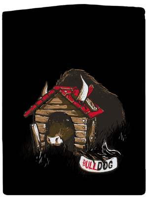 Bulldog pánská mikina na zip Black