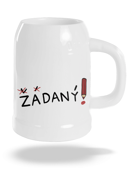Zadaný a zadaná půllitr White