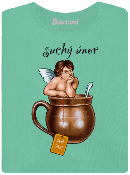 Suchý únor dámské tričko premium Mint Mal