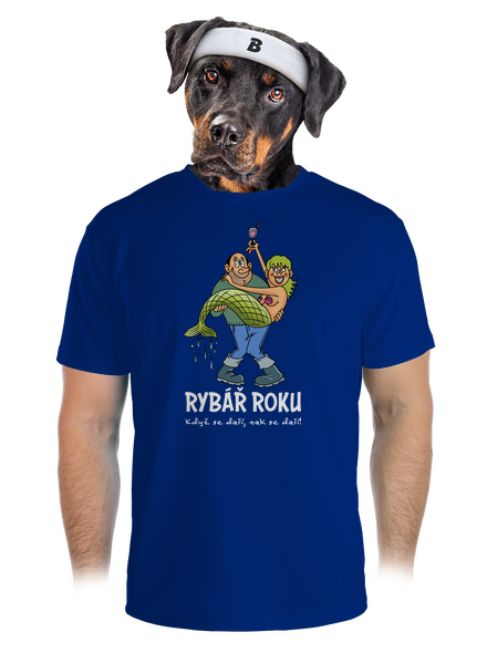 Rybář roku pánské sportovní tričko Royal Blue Mal