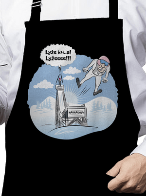 Lyže zástěra Black