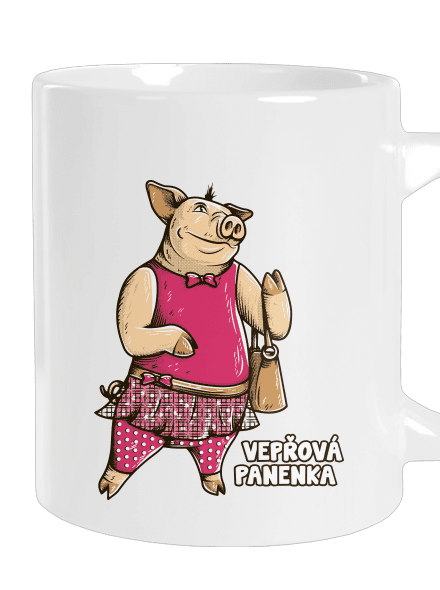 Vepřová panenka velký hrnek White