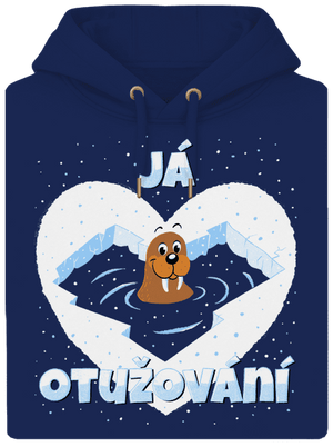 Miluju otužování unisex mikina premium Navy