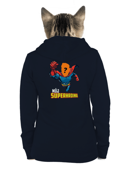 Můj superhrdina dámská mikina na zip Navy Mal