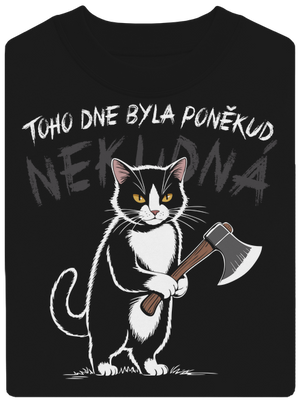 Neklidná kočka unisex mikina bez kapuce Black