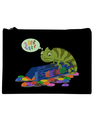 Zmatený chameleon taštička Black