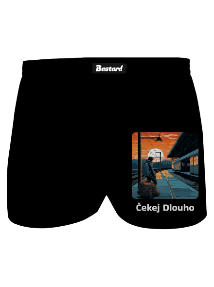 Čekej dlouho pánské trenky Black