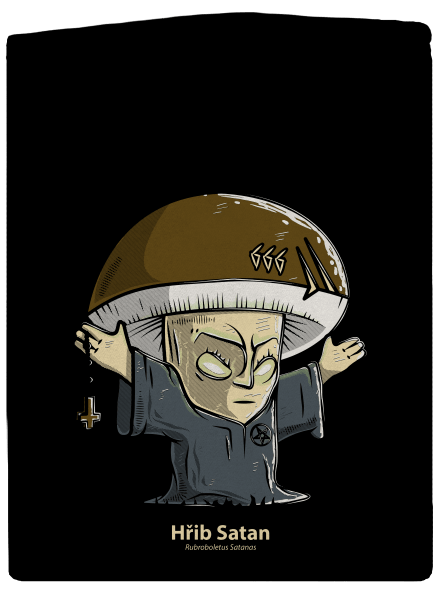 Hřib Satan pánská mikina na zip Black