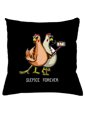 Slepice forever polštář Black