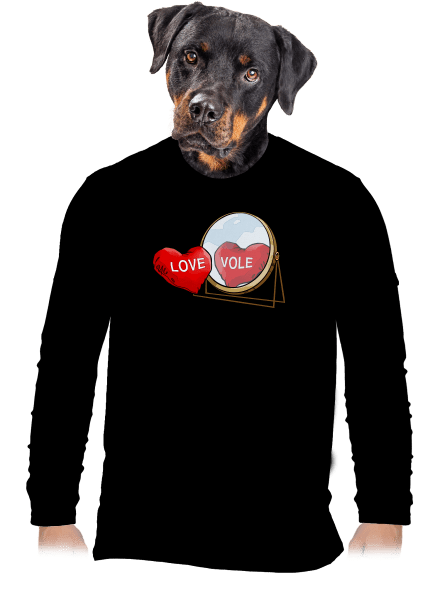 Love vole pánské dlouhý rukáv Black
