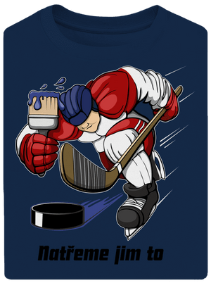 Natřeme jim to - Hokej unisex tričko oversized Midnight Blue