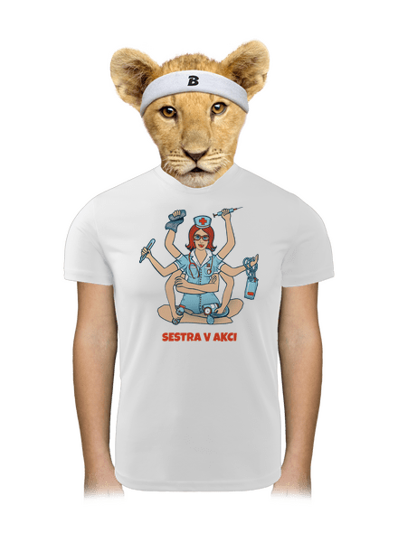 Sestra v akci dětské sportovní tričko White