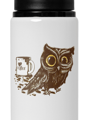 Sova na kofeinu lahev na vodu White