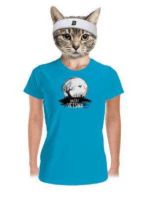 Mlčící většina dámské sportovní tričko Blue Atol